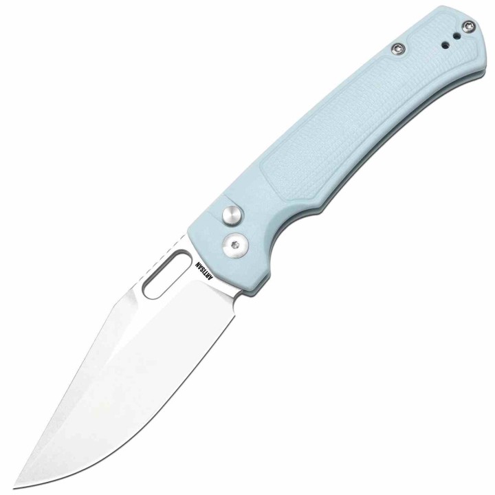 Couteau ArtisanCutlery Revel Mint Green Lame Acier AR-RPM9 Manche FRN Button Lock KIVT ATZ1867PMG - Livraison Gratuite