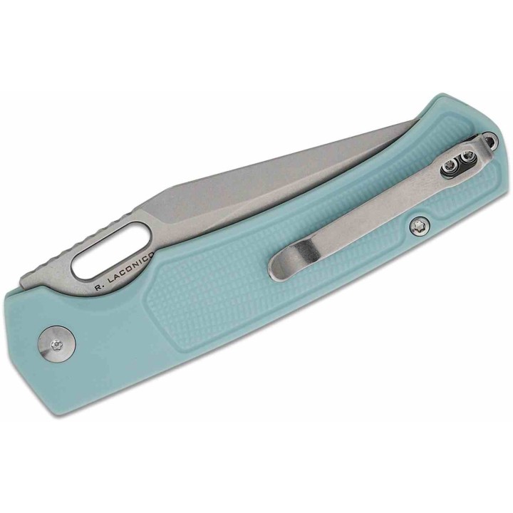 Couteau ArtisanCutlery Revel Mint Green Lame Acier AR-RPM9 Manche FRN Button Lock KIVT ATZ1867PMG - Livraison Gratuite