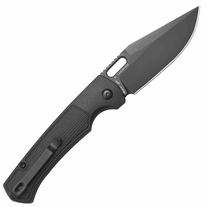 Couteau ArtisanCutlery Revel Black Lame Acier AR-RPM9 Manche FRN Button Lock KIVT ATZ1867PBBK - Livraison Gratuite