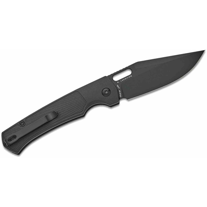 Couteau ArtisanCutlery Revel Black Lame Acier AR-RPM9 Manche FRN Button Lock KIVT ATZ1867PBBK - Livraison Gratuite