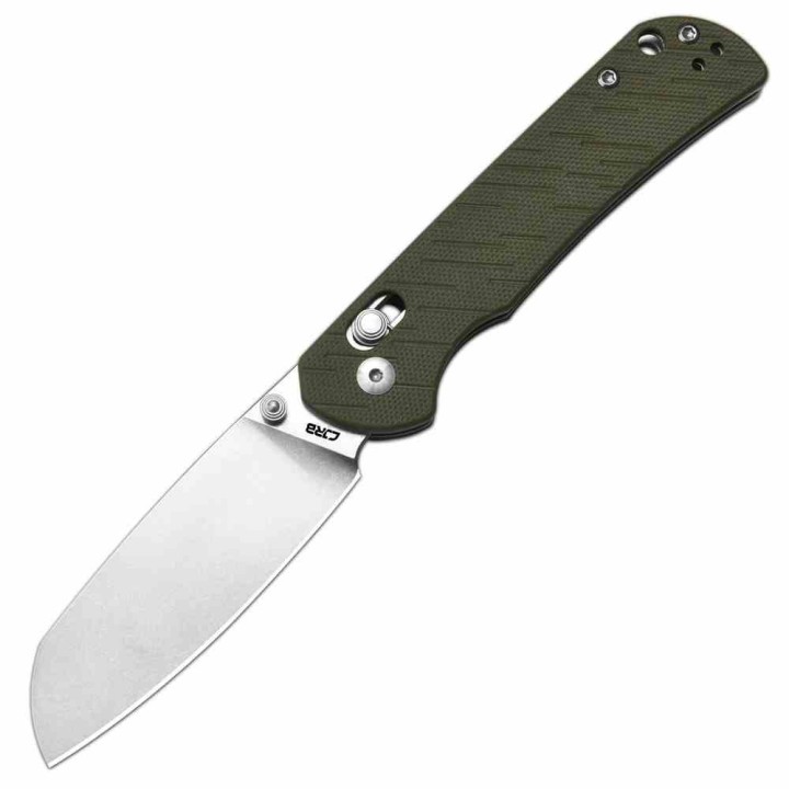 Couteau CJRB Lyrid Green Lame Acier AR-RPM9 Manche G10 Crossbar KIVT Clip J1953GN - Livraison Gratuite 