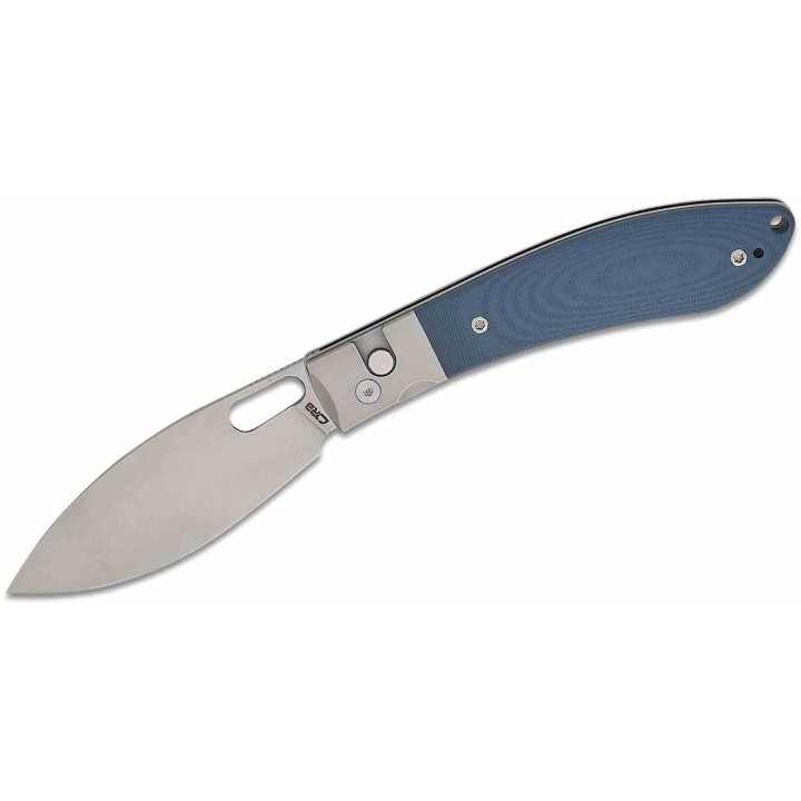 Couteau CJRB Cutlery Sasaya Gray Lame Acier AR-RPM9 Manche G10 Mitres Acier Button Lock KIVT J1959GY - Livraison Gratuite
