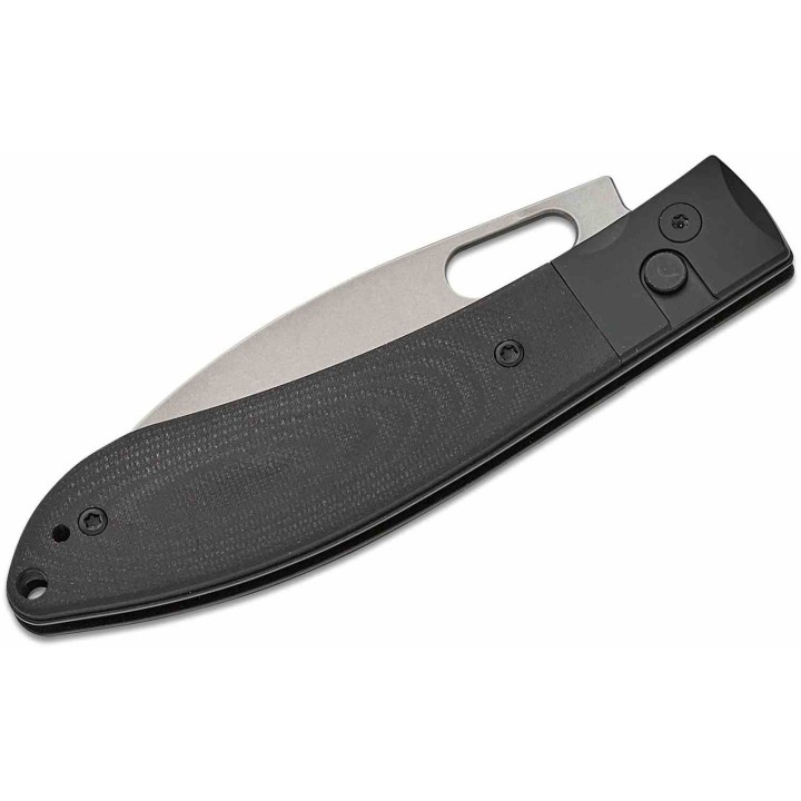 Couteau CJRB Cutlery Sasaya Black Lame Acier AR-RPM9 Manche G10 Mitres Acier Button Lock KIVT J1959BK - Livraison Gratuite