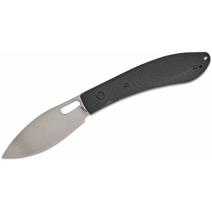 Couteau CJRB Cutlery Sasaya Black Lame Acier AR-RPM9 Manche G10 Mitres Acier Button Lock KIVT J1959BK - Livraison Gratuite