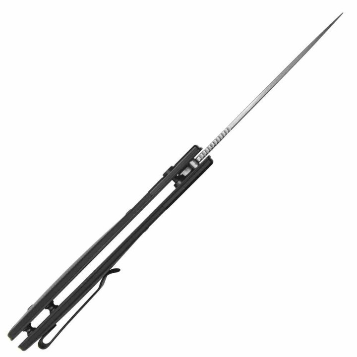 Couteau CJRB Cutlery Sasaya Black Lame Acier AR-RPM9 Manche G10 Mitres Acier Button Lock KIVT J1959BK - Livraison Gratuite