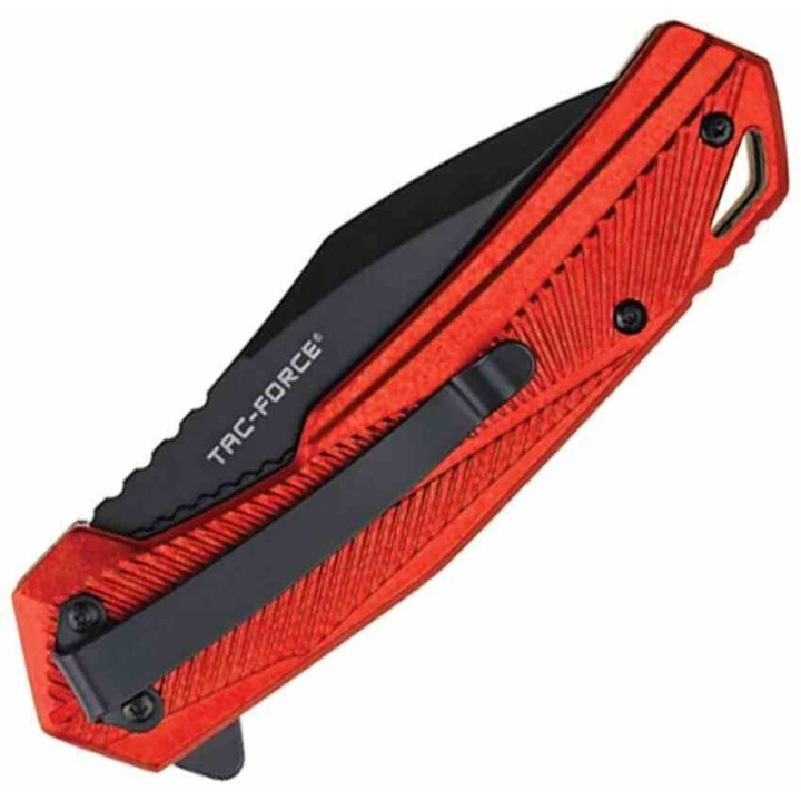 Couteau Tac Force A/O Lame Acier 3Cr13MoV Manche Alu Rouge Linerlock Clip TF2018RD - Livraison Gratuite