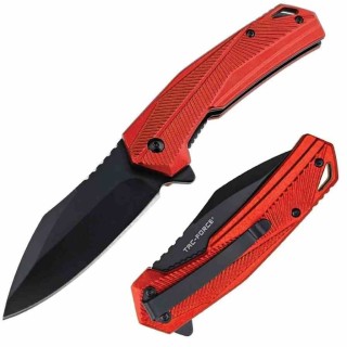 Couteau Tac Force A/O Lame Acier 3Cr13MoV Manche Alu Rouge Linerlock Clip TF2018RD - Livraison Gratuite
