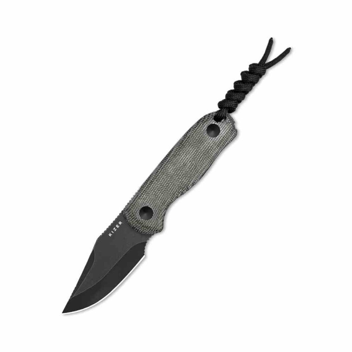 Couteau Kizer Drop Bear Fixed Lame Acier AEB-L Manche Micarta Noir Etui Kydex KI1092A1 - Livraison Gratuite