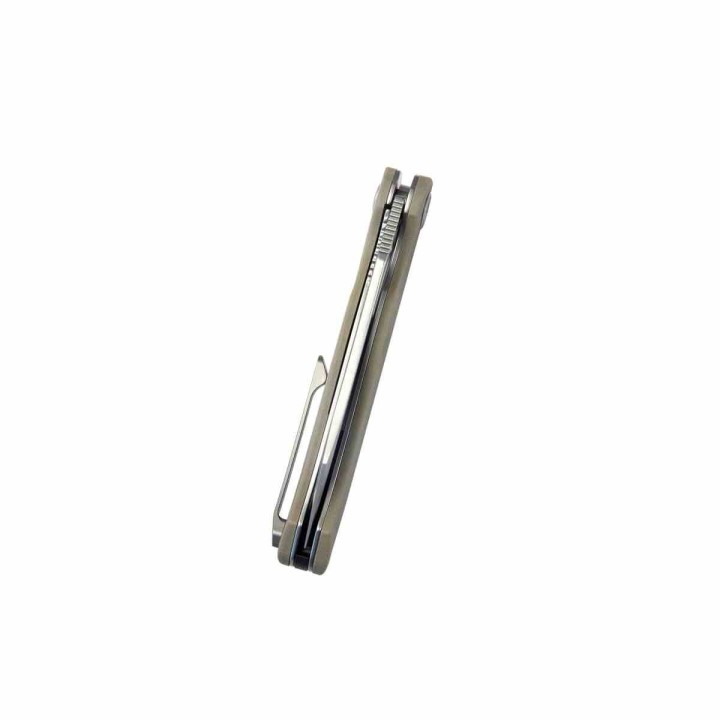 Couteau Kubey Drake Tan Manche G10 Lame Tanto Acier AUS-10 KIVT Linerlock Clip KUB239J - Livraison Gratuite